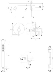 OMNIRES SYSYW01CR - Vaňová sada s podomietkovou batériou Y lesklý chróm