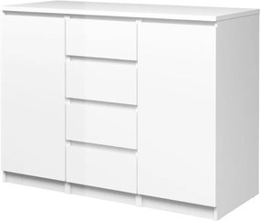 Komoda Jednoduchá VI biela lesklá