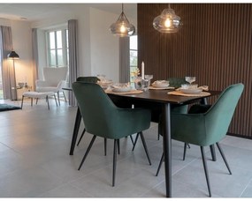 Tmavozelené čalúnené jedálenské kreslá v súprave 2 ks Harbo – House Nordic