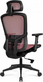 Ergonomická kancelárska stolička HC-1045 so sieťovaným operadlom - ružová