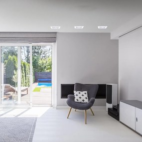 Podhľadové svietidlo Blocco, 1x biele kovové tienidlo, (možnosť polohovania), w