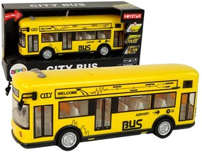 LEAN TOYS Autobus s trecím pohonom - žltý