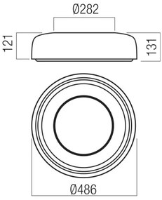 Redo 01-3721 - LED stropné svietidlo DIP LED/30W/230V pr. 48,6 cm béžové