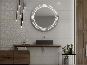 Okrúhle zrkadlo do kúpeľne s LED osvetlením C6 premium