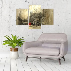 Obraz - Skica mestečka (90x60 cm)