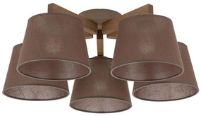 Brilagi - Prisadené stropné svietidlo LATTE SABIA 5xE27/15W/230V borovica/hnedá