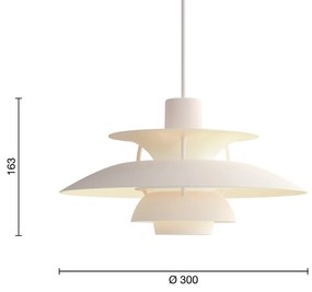 Louis Poulsen Závesná lampa PH 5 Mini Monochrome Pale blush