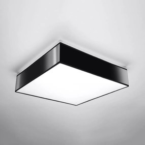 Stropné svietidlo Horus, 1x čierne plastové tienidlo, (biely plast), (45 cm)