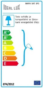 IDEAL LUX Závesné svietidlo MAPA, strieborné