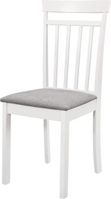 Jedálenská stolička z masívu KANSAS, biela/šedá