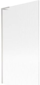 Mexen Next L, 1-krídlová vaňová zástena 100 x 150 cm, 6mm sklo s rebrovým vzorom, 6mm číre sklo, profil brúsená oceľ, 895-100-000-03-09-97