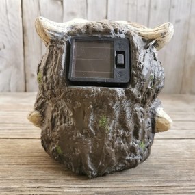 KERAMICKÁ SOVA SOLÁR LED SVIETIACE OČI 12,5x8,5x13CM