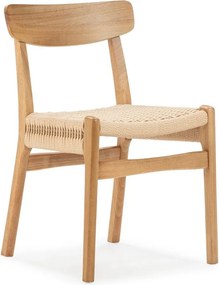 Jedálenské stoličky v súprave 2 ks z kaučukového dreva v prírodnej farbe Biel – MOME