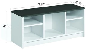 Botník Mikima 2 (biela + antracit). Vlastná spoľahlivá doprava až k Vám domov. 1094550