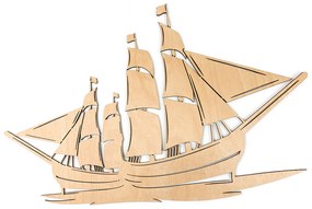Veselá Stena Drevená nástenná dekorácia Loď
