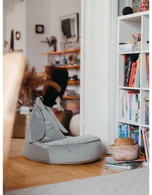 Zamatový detský sedací vak v mentolovej farbe Bunny – Wigiwama
