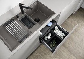 Blanco Adira 6 S, silgranitový drez 1000x500x200 mm, 1,5-komorový, sivá vulkán, BLA-527604