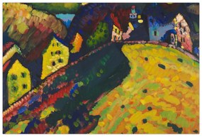 Obraz - Vasily Kandinsky, Houses at Murnau, reprodukcia (90x60 cm)