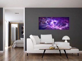Obraz - Fialový vesmír (120x50 cm)