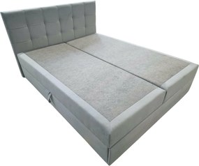 Čalúnená posteľ boxspring DIRELIS TRINITY 140x200 cm sivá Matrac: Bonell pružinová matrac