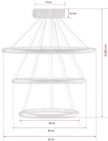 Stropní LED svítidlo URSAE bílé/studená bílá