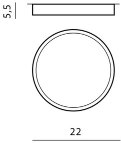 LED stropné svietidlo Monza R 22 4000K biele