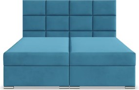 Manželská posteľ CALVI Velvet 180×200 cm modrá