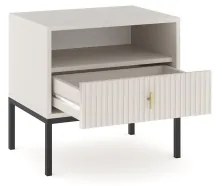 Nočný stolík SUE béžová/kašmír