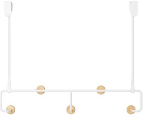 Biely prírodný kovový vešiak na dvere 39 cm Estique - Umbra