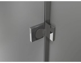 Mexen, Mexen Lunar ľavé výklopné sprchové dvere 130 cm, transparentné, chróm - 834-130-000-01-00-L