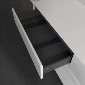 VILLEROY &amp; BOCH Collaro závesná skrinka pod umývadlo na dosku (umývadlo vpravo), 4 zásuvky, 1600 x 500 x 548 mm, Glossy White, C10600DH