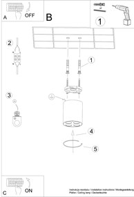 Stropné LED svietidlo Zoe, 4x LED 9w, 4000k, w
