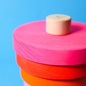 Grimm's - Kónická stohovacia veža - neónovo ružová