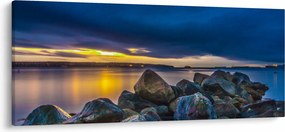 Obraz - Mraky nad vodou (120x50 cm)