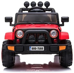 RAMIZ  Elektrické autíčko - Jeep BRD-7588 4x4 - červené - 4x45W - 1x12V10Ah - 2024