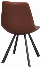 Hnedá jedálenská stolička s čiernymi nohami Rowico Alpha