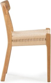 Jedálenské stoličky v súprave 2 ks z kaučukového dreva v prírodnej farbe Biel – MOME