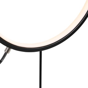 Sada 2 čiernych bodových svetiel 60 cm vrátane nabíjateľného LED a solárneho IP65 - Adalind