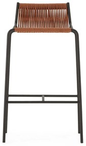 Terakotová kovová barová stolička (výška sedadla 65 cm) Emily – Marckeric