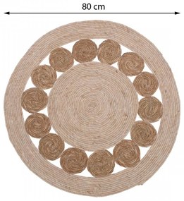 Okrúhly koberec Derren 80 cm hnedý