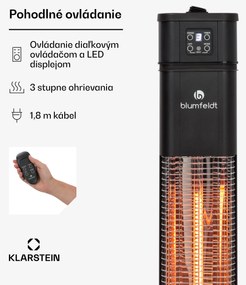 Blumfeldt Heat Guru Plus, infračervený ohrievač, 2000 W, 3 stupne ohrevu, diaľkový ovládač, čierny