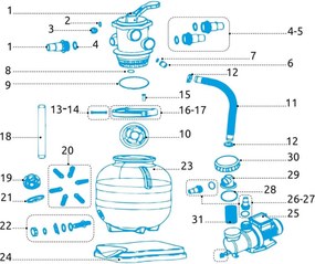 Marimex | Hlava 6-cestná k filtrácii ProStar Profi 4, 6 a 8 | 10604243