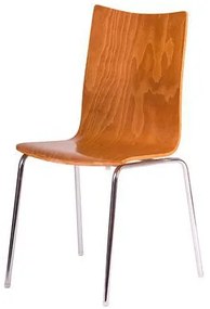 Drevená jedálenská stolička Rita Chrome, čerešňa