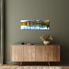 Obraz - Jazero (s hodinami) (90x30 cm)