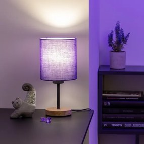 Brilagi - Stolná lampa NUBILA WOOD 1xE27/25W/230V dub/čierna