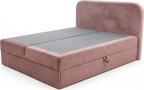 Čalúnená posteľ boxspring FORENA 140x200 cm staroružová Matrac: Bonell pružinová matrac