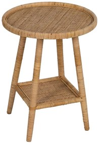 Ratanový okrúhly odkladací stolík ø 45 cm – Ixia