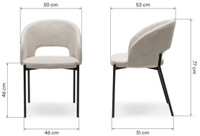 Jídelní židle Jazz béžová/černá