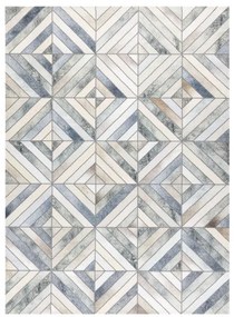 Koberec PATCHWORK 21721 béžový/sivý - imitácia kože krava, geometrický
