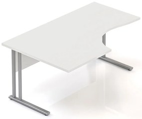 Ergonomický stôl Visio 160 x 100 cm, ľavý, biela